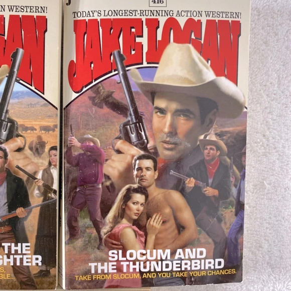Vintage  Jake Logan Action Western Romance Novels x3 - Picture 3 of 12